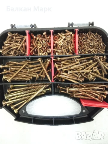 Органайзер със сет винтове за дърво Rocket Bois & Agglo – 430 бр. – с връх тип 17, снимка 5 - Железария - 50615104