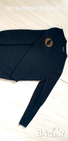 Fred Perry Wool  Mens Size XL  ОРИГИНАЛ! Мъжки Вълнен Пуловер!, снимка 9 - Пуловери - 53383716