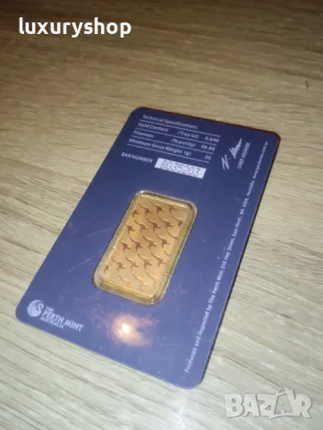 БЕЗПЛАТНА ДОСТАВКА! Златно кюлче 20 грама Perth Mint, снимка 2 - Нумизматика и бонистика - 49768042