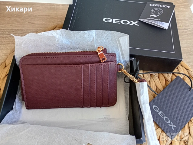 Оригинално дамско портмоне с калъф за карти Geox, снимка 3 - Портфейли, портмонета - 53809042