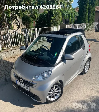 Smart Fortwo Кабрио, снимка 2 - Автомобили и джипове - 46983383