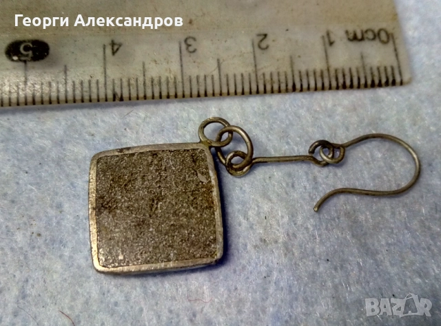 Старовремска СРЕБЪРНА ОБЕЦА / МЕДАЛЬОН с Рядък БЯЛ ИВИЧЕСТ АХАТ, снимка 3 - Антикварни и старинни предмети - 52909325