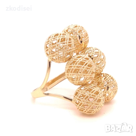Златен дамски пръстен 5,32гр. размер:56 14кр. проба:585 модел:35129-1, снимка 3 - Пръстени - 52629530