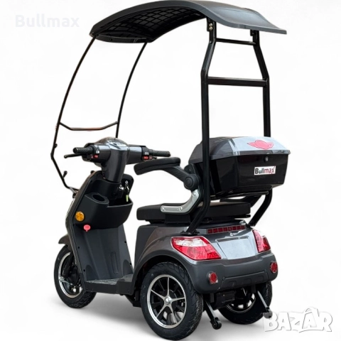  Електрическа триколка Bullmax R1, 1500W, 60V/20Ah, Сива, CE сертификат, снимка 4 - Инвалидни скутери - 52570005