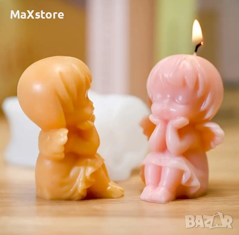 3D Ангел ангели мечтаещ в молитва Силиконов молд форма за свещи гипс сапун смола , снимка 2 - Форми - 51978697