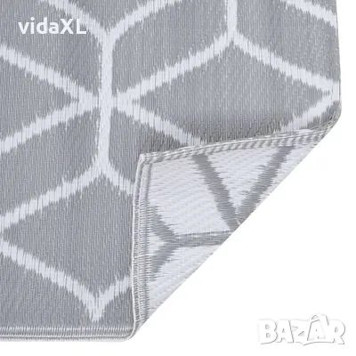 vidaXL Килим за открито, ARAKIL сив, 190x290 см, PP（SKU:310423）, снимка 3 - Килими - 49164000