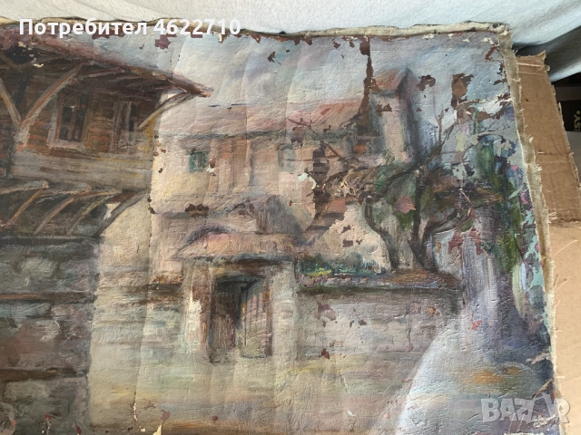 картина Пейзаж от село къщи, снимка 4 - Картини - 52150654