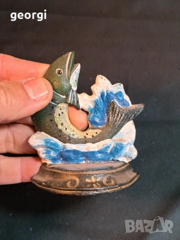 чугунен стопер за врата риба 34/3, снимка 4 - Декорация за дома - 53932689