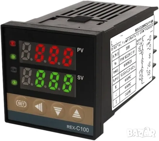 Цифров термостат PID Температурен контролер REX-C100 SSR 40DA, снимка 9 - Друга електроника - 49082561