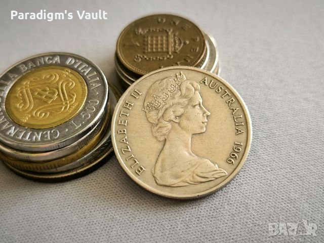 Монета - Нова Зеландия - 20 цента | 1966г., снимка 2 - Нумизматика и бонистика - 45494624