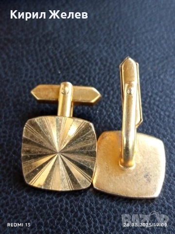 Луксозни ретро бутонели ръкавели позлатени за КОЛЕКЦИЯ ДЕКОРАЦИЯ 43433, снимка 5 - Други ценни предмети - 51526441