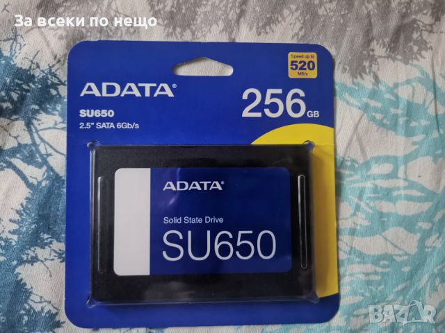 Твърд диск SSD, ADATA SU650, 256GB, 2,5", SATA 3, 3D NAND, ASU650SS-256GT-R, снимка 1