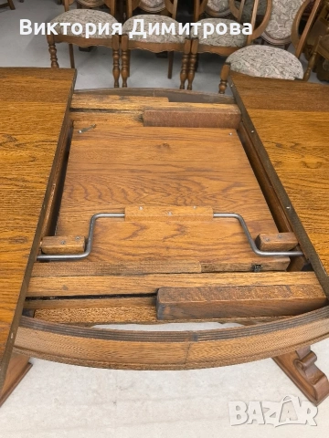 Комплект трапезария: маса и 6 стола, снимка 10 - Маси - 53585727