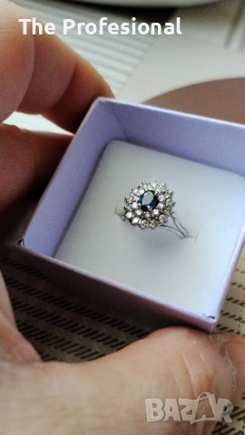 Дамски пръстен диаманти., снимка 5 - Пръстени - 53677182