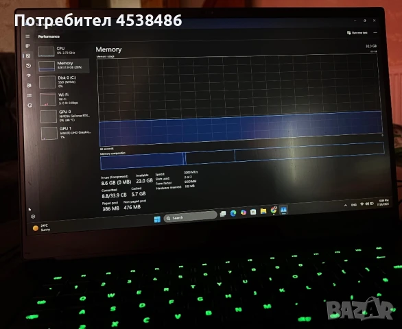 Razer Blade 15" Advanced (2019, снимка 5 - Лаптопи за игри - 51080920
