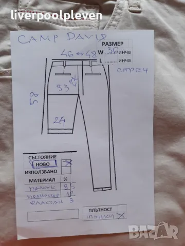 👉Camp David  Original W-36 къси дънки, снимка 5 - Дънки - 47088981