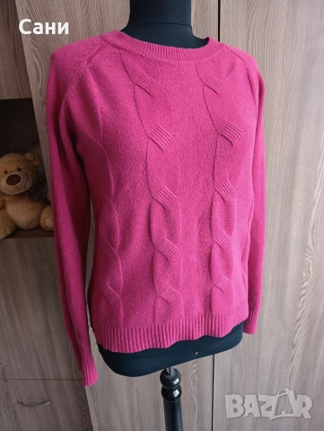 Розов дебел пуловер , снимка 2 - Блузи с дълъг ръкав и пуловери - 52591600