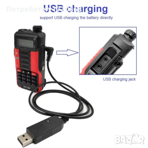 Радиостанция Baofeng UV10R, снимка 3 - Екипировка - 46910729