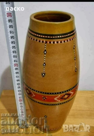 Много стара голяма керамична ваза, снимка 2 - Антикварни и старинни предмети - 51896063