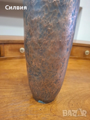 Антикварна медна ваза, снимка 4 - Антикварни и старинни предмети - 53879686