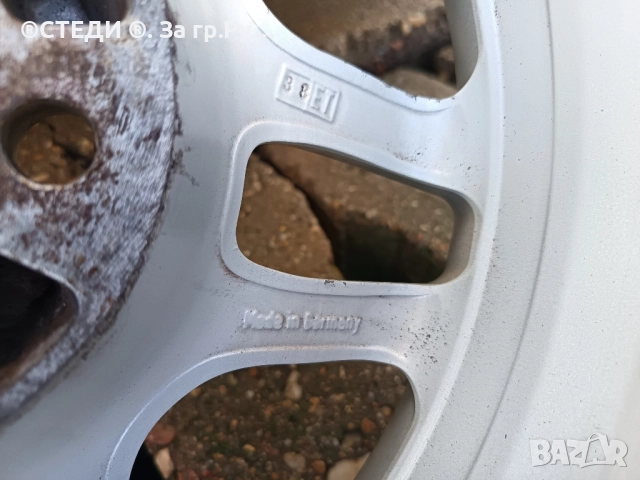 джанти 15 цола 5 X 100 ет.38 7,0J 4 втулки-72,0-57.1mm, снимка 13 - Гуми и джанти - 50472336