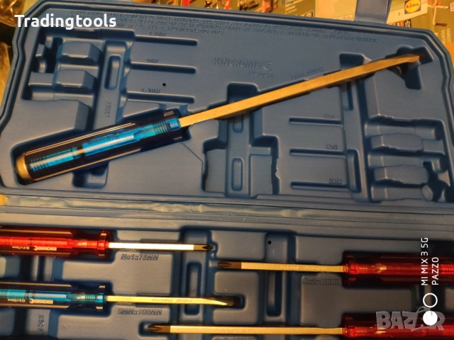 KINCROME 8броя ударни качествени отвертки кутия, снимка 12 - Отвертки - 52855804