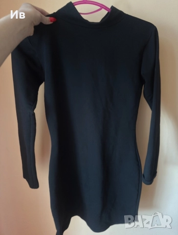 Черна дамска рокля, снимка 5 - Рокли - 52982018