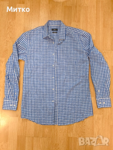 Мъжка карирана риза Hugo Boss, снимка 3 - Ризи - 52150873