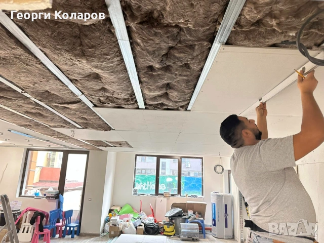 Шпакловка и боядисване стени и тавани, декоративни мазилки, гипсокартон, снимка 8 - Бояджийски услуги - 52146774