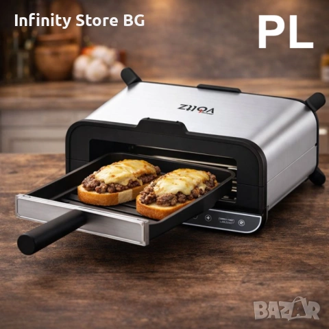 🍳🔥 Мултифункционален уред за готвене 4 в 1 Oliver Voltz OV51015R – Тостер, Грил, Фурна и BBQ 🔥🍳, снимка 3 - Други - 53465424
