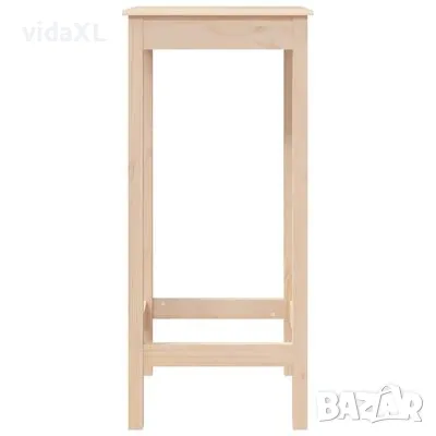 vidaXL Бар маса, 50x50x110 см, борово дърво масив（SKU:833263）, снимка 4 - Маси - 48441602