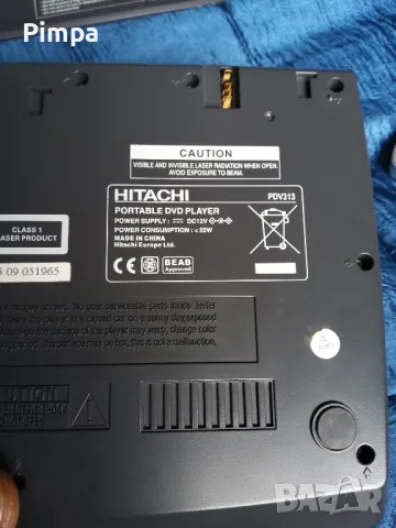 Hitachi pdv313 dvd player портативно двд, снимка 8 - Плейъри, домашно кино, прожектори - 49495800