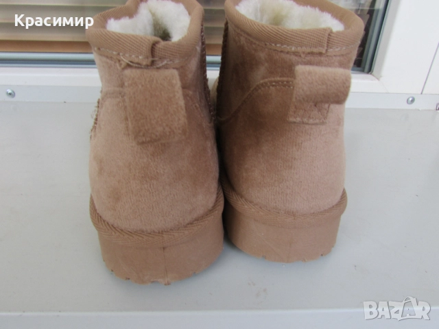 Велурени боти с подплата Boohoo, снимка 3 - Дамски боти - 51709229