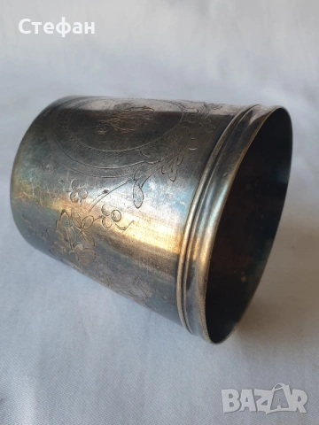 Посребрена чаша, снимка 7 - Антикварни и старинни предмети - 54268572