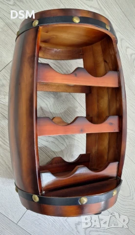 Нова Поставка За 6бр Бутилки Вино  - Бъчва - Дървена Маса 40см, снимка 6 - Маси - 44551226