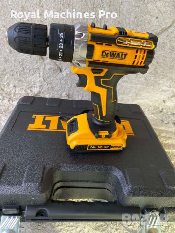 Акумулаторен ударен винтоверт DeWalt Pro 24V с 2 батерии 5Ah Девалт     , снимка 1 - Винтоверти - 46295074