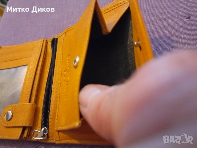 Немски Марков портфейл естествена кожа с много прегради 225х 90 мм като нов, снимка 8 - Портфейли, портмонета - 54042938