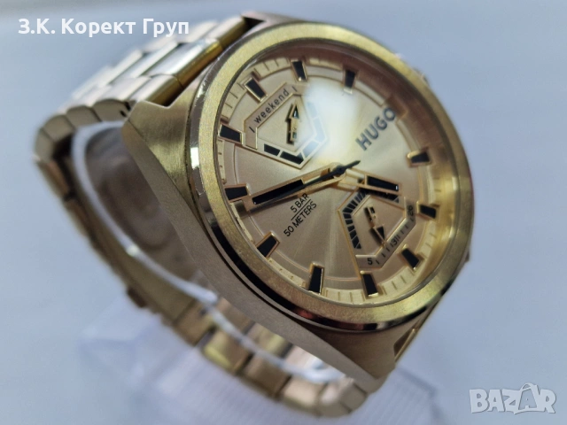 Часовник HUGO BOSS Expose 1530243 Златист, снимка 3 - Мъжки - 54173885