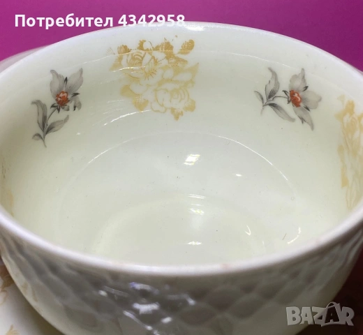 Рядьк винтидж комплект C.T. Tielsch Altwasser (1932-1935 г.) - фин немски порцелан., снимка 3 - Антикварни и старинни предмети - 53689159