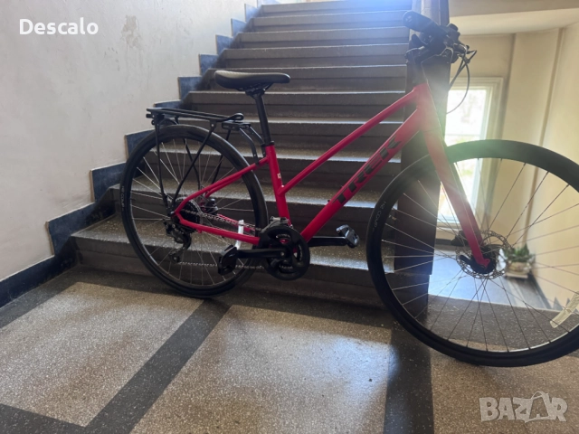 TREK FX 2 DISC STAGGER Satin Red | Градски велосипед S размер, снимка 5 - Велосипеди - 51612351