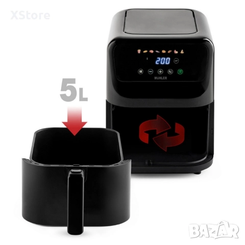 Фритюрник с горещ въздух MFX-515, 1500W, 5L, LED, снимка 10 - Фритюрници - 52435595