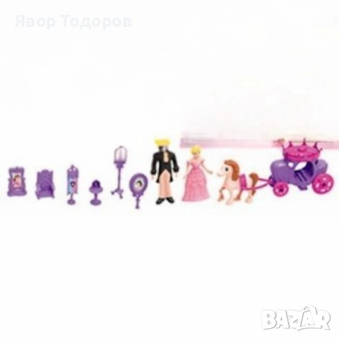 Комплект къщичка с каляска, конче и фигурки, снимка 2 - Играчки за стая - 53738684