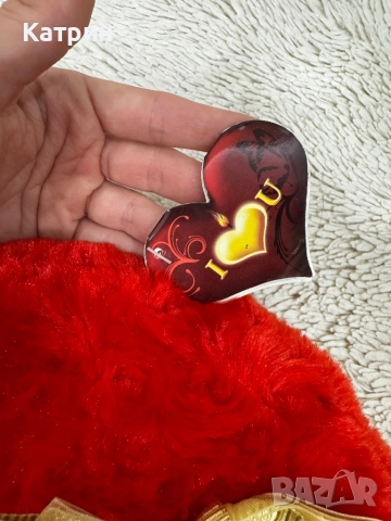 Плюшено сърце I Love You - музикално, снимка 2 - Плюшени играчки - 51629273