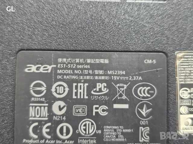 Acer aspire ES1-512 / MS2394 , снимка 4 - Лаптопи за дома - 48661970