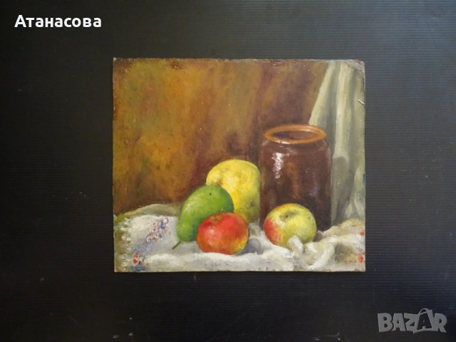 ТАНЯ ТАНЧЕВА картина Натюрморт масло 1990 г #3, снимка 5 - Картини - 54197332