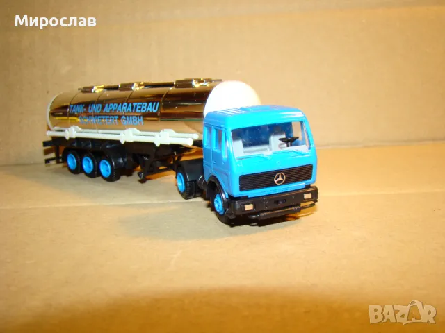 HERPA 1:87 H0 MERCEDES ТИР КАМИОН ИГРАЧКА МОДЕЛ ЦИСТЕРНА, снимка 3 - Колекции - 48268799