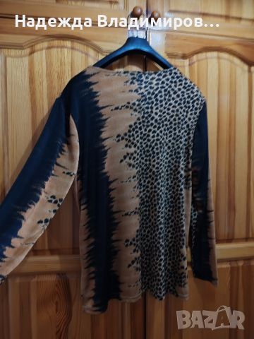 Блуза с пеопардов мотив, снимка 2 - Блузи с дълъг ръкав и пуловери - 45034150