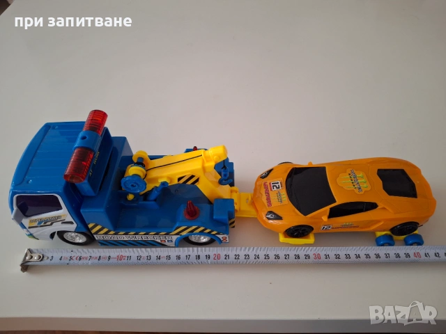 Голям камион пътна помощ, репатрак с кола, снимка 2 - Коли, камиони, мотори, писти - 51539985
