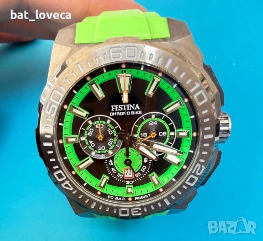 Festina Chrono Bike F20725/3 Watch - Green, снимка 7 - Мъжки - 53708573