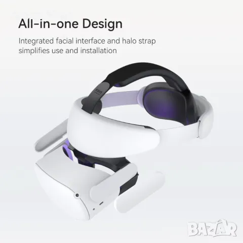 Страп Kiwi Design - Deluxe Halo Strap за Oculus Quest 2  Каишка за VR очила Oculus - Quest 2, снимка 2 - Други игри и конзоли - 46888398